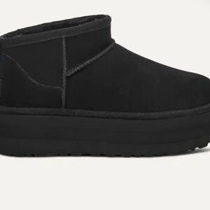 UGG Black Women's Classic Ultra Mini Platform Boots